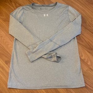 long sleeve grey underarmour top